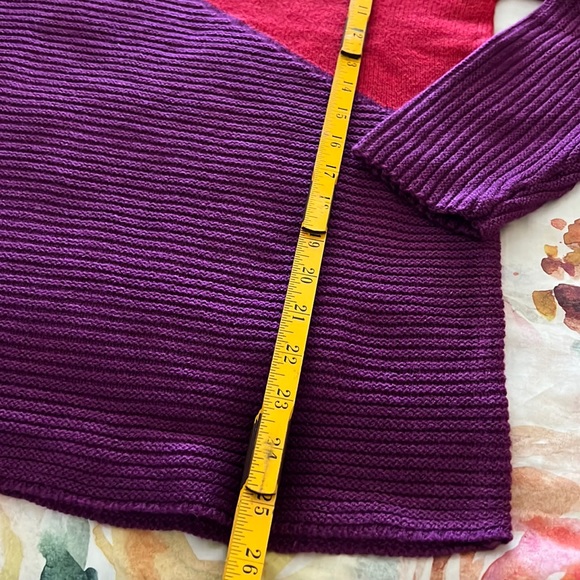 NWT New York and Company Colorblock Mock Funnel Neck Sweater - Picture 8 of 10